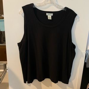 BLACK LAURA ASHLEY LIGHT SWEATER TOP. 1X